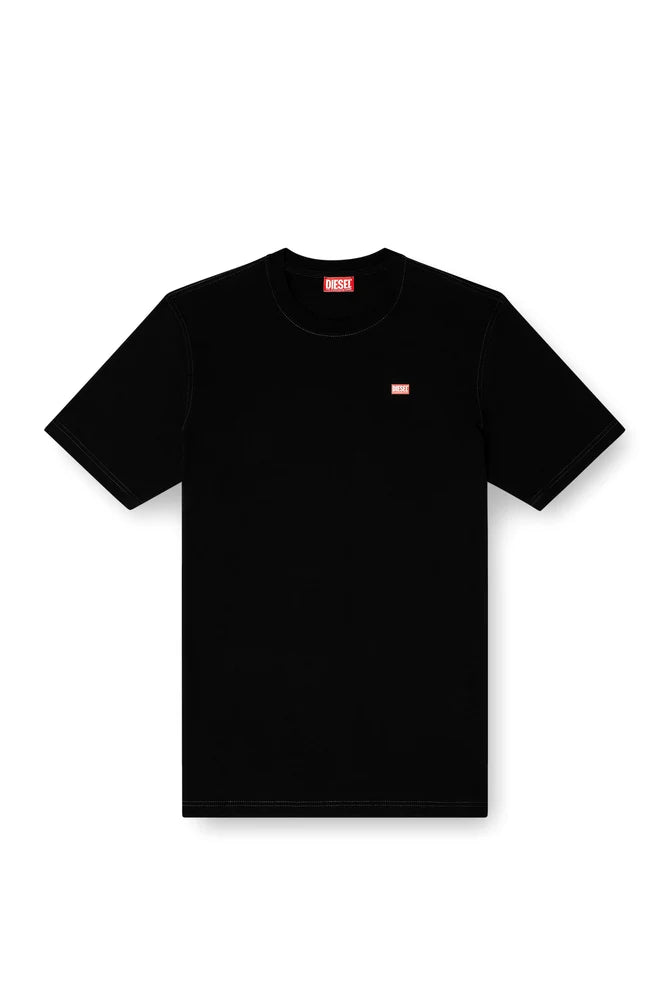 Diesel Regular T-shirt with Diesel patch and photo print