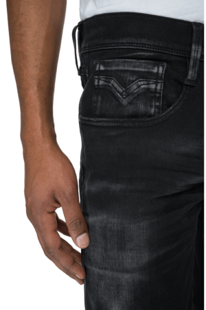 Replay Slim Fit Hyperflex White Shades Anbass Jeans