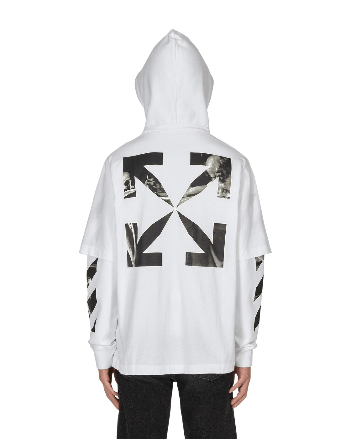 Off-White Carav Arrow Double Sleeve Hoodie